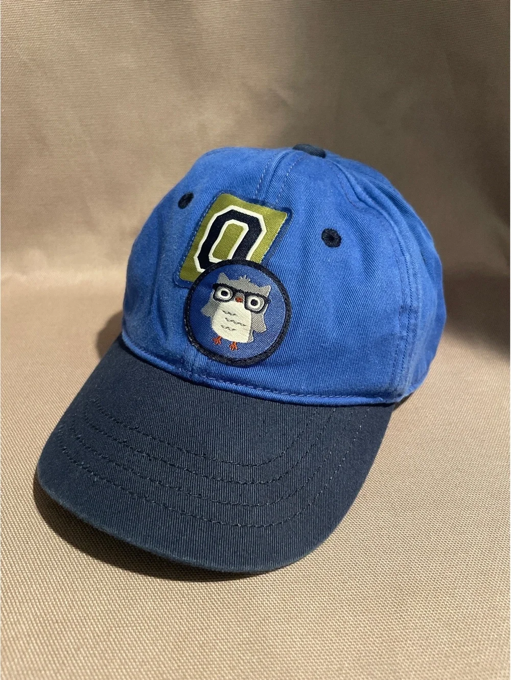 Gymboree Adorable Owl 2013 Vintage Baby Boy Blue Baseball Cap Hat 18-24M